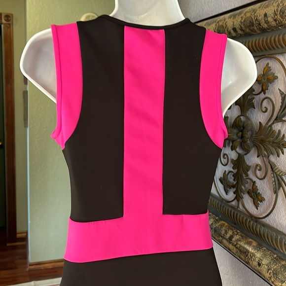 Cute/Fun Candies Black /pink Sleeveless stretch bodycon Knit Dress Sz S - Picture 5 of 8